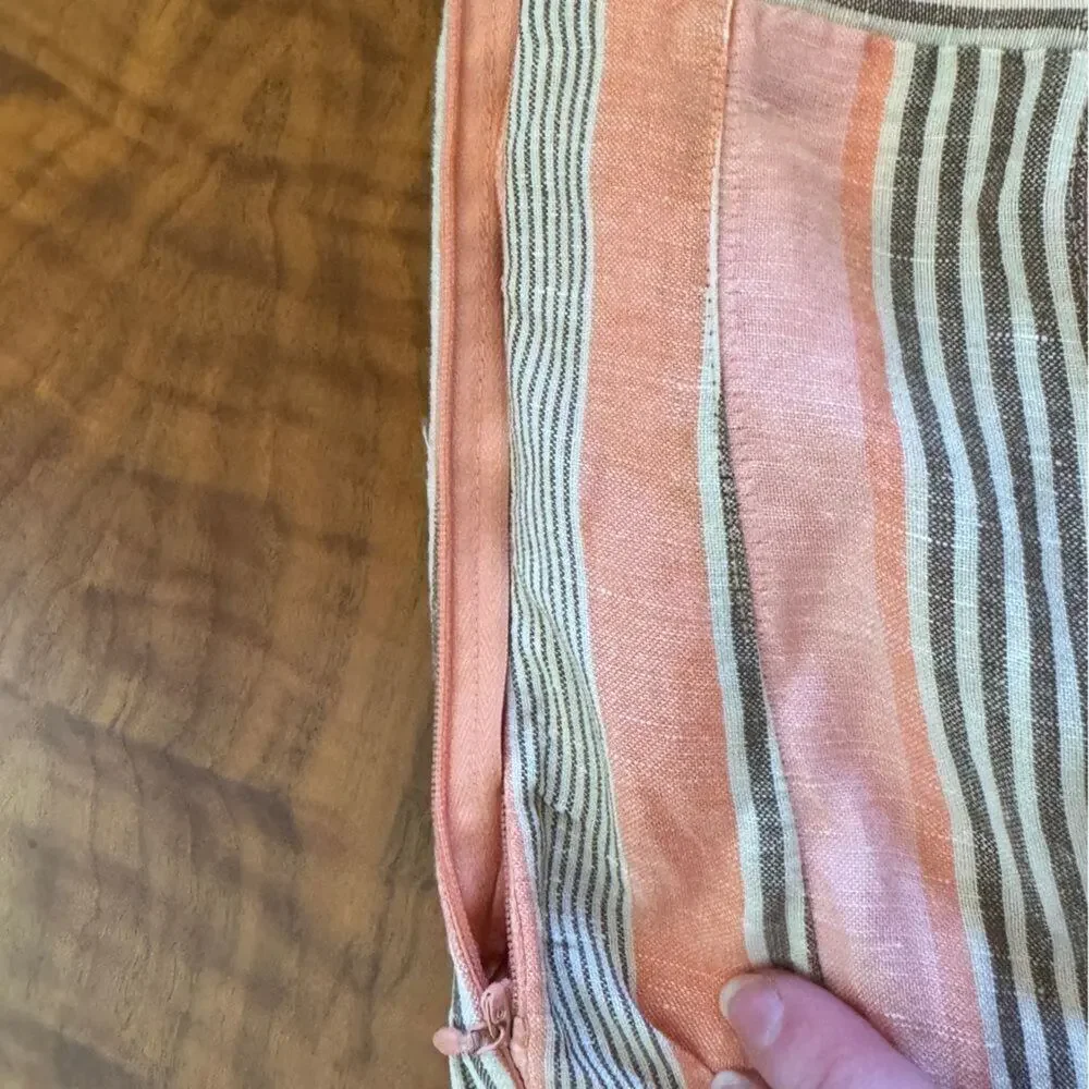 MAEVE Anthropologie Square-Neck Tie-Back Coral Dress Size 12 needs new zipper